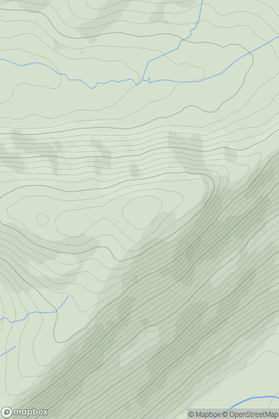 Thumbnail image for Foel Ddu [Dolgellau to Machynlleth] showing contour plot for surrounding peak